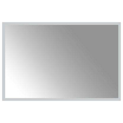 vidaXL LED Bathroom Mirror Transparent 60 x 40 cm Tempered Glass