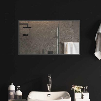 vidaXL LED Bathroom Mirror Transparent 70 x 40 cm Tempered Glass