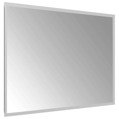 vidaXL LED Bathroom Mirror Transparent 70 x 50 cm Tempered Glass
