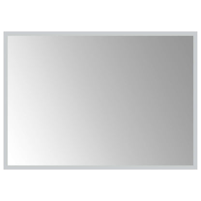 vidaXL LED Bathroom Mirror Transparent 70 x 50 cm Tempered Glass