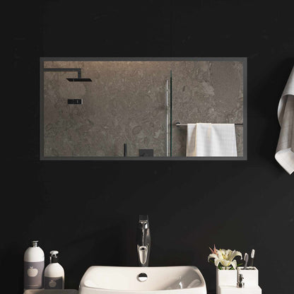 vidaXL LED Bathroom Mirror Transparent 80 x 40 cm Tempered Glass