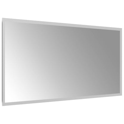 vidaXL LED Bathroom Mirror Transparent 80 x 40 cm Tempered Glass
