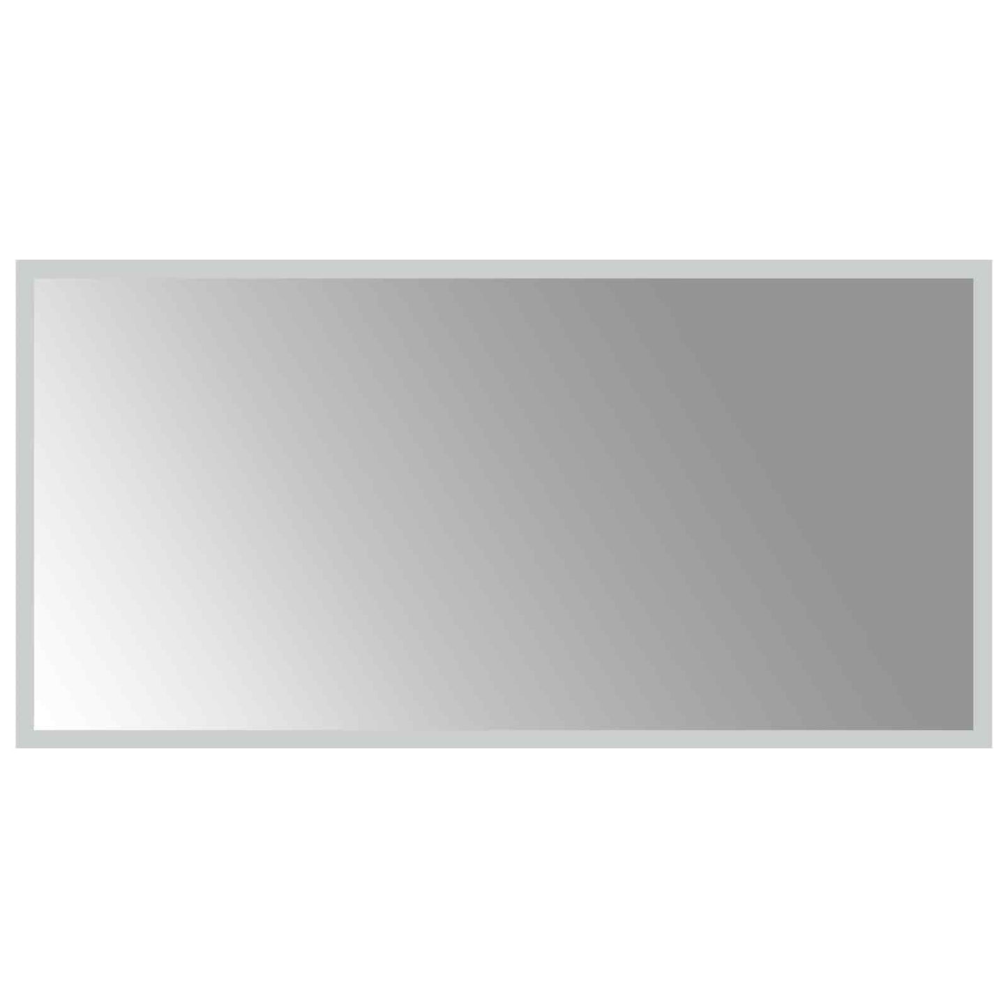 vidaXL LED Bathroom Mirror Transparent 80 x 40 cm Tempered Glass