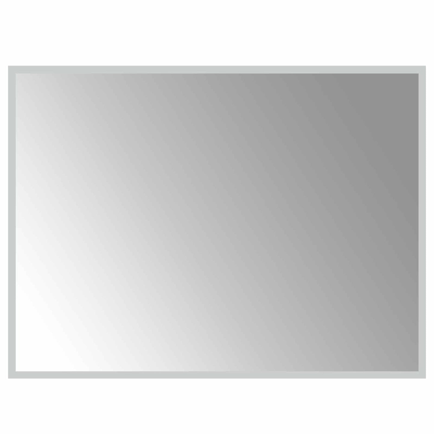 vidaXL LED Bathroom Mirror Transparent 80 x 60 cm Tempered Glass