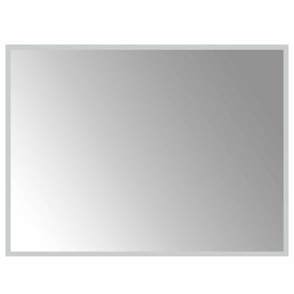 vidaXL LED Bathroom Mirror Transparent 80 x 60 cm Tempered Glass
