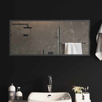 vidaXL LED Bathroom Mirror Transparent 90 x 40 cm Tempered Glass