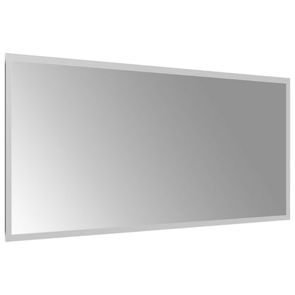 vidaXL LED Bathroom Mirror Transparent 90 x 40 cm Tempered Glass