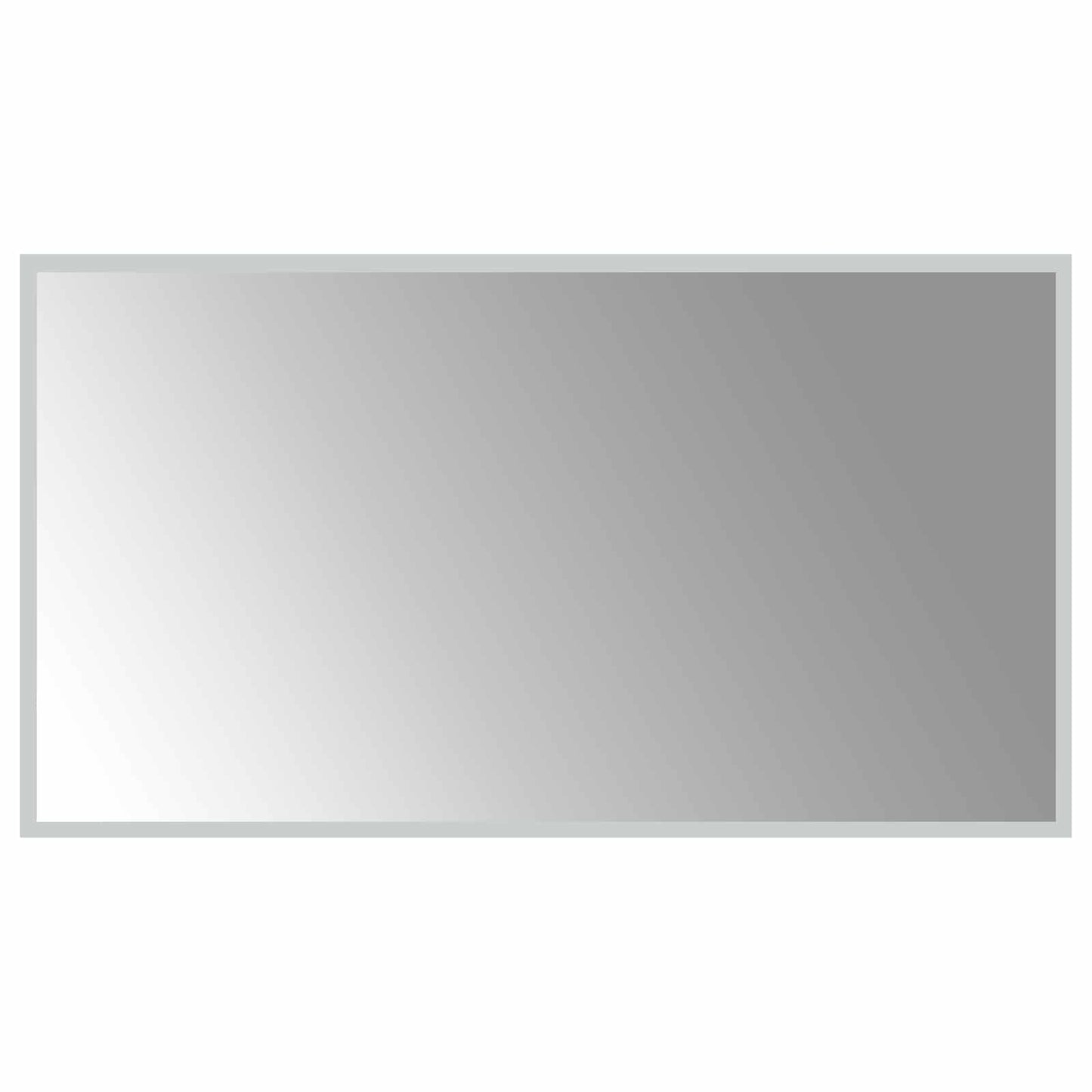 vidaXL LED Bathroom Mirror Transparent 90 x 50 cm Tempered Glass