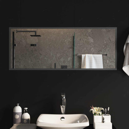 vidaXL LED Bathroom Mirror Transparent 100 x 40 cm Tempered Glass