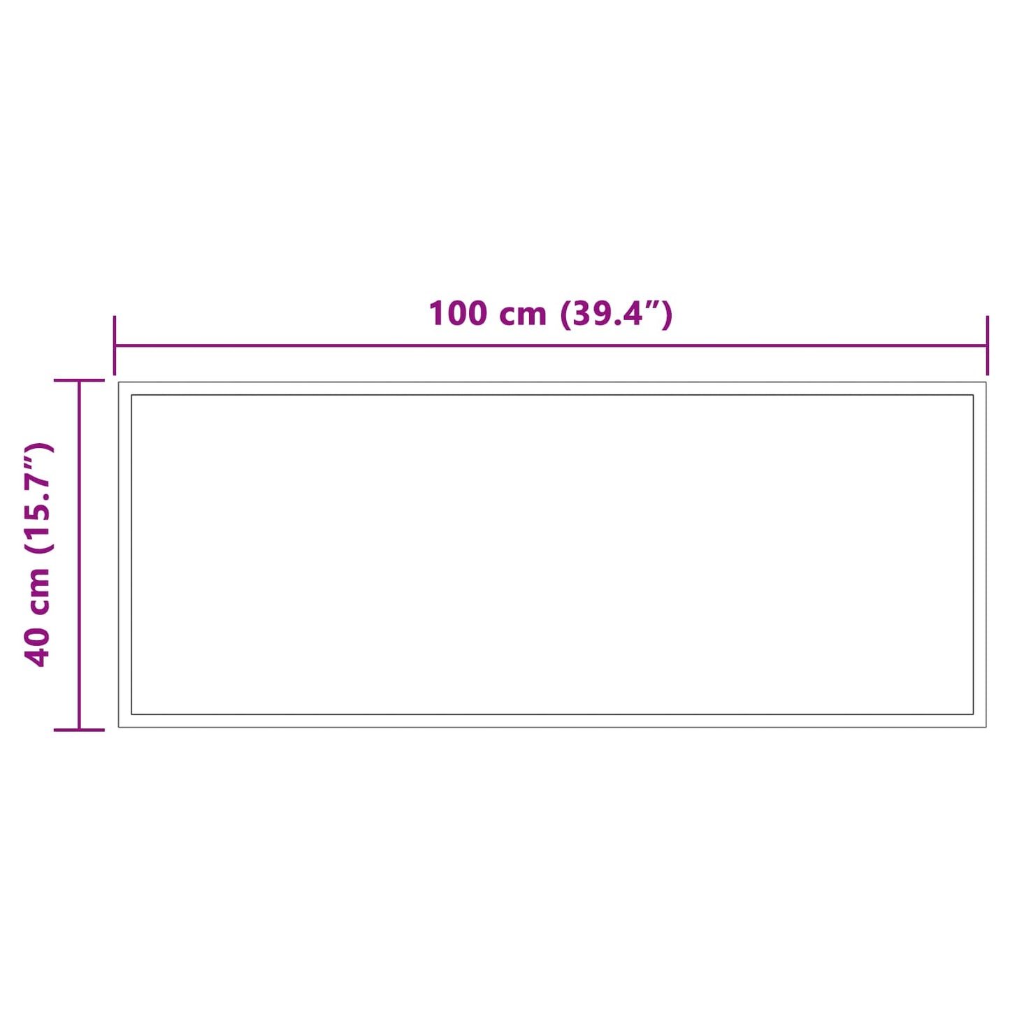 vidaXL LED Bathroom Mirror Transparent 100 x 40 cm Tempered Glass