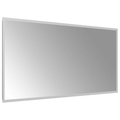 vidaXL LED Bathroom Mirror Transparent 100 x 50 cm Tempered Glass