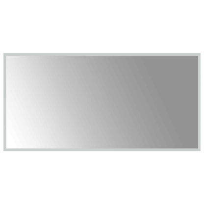 vidaXL LED Bathroom Mirror Transparent 100 x 50 cm Tempered Glass