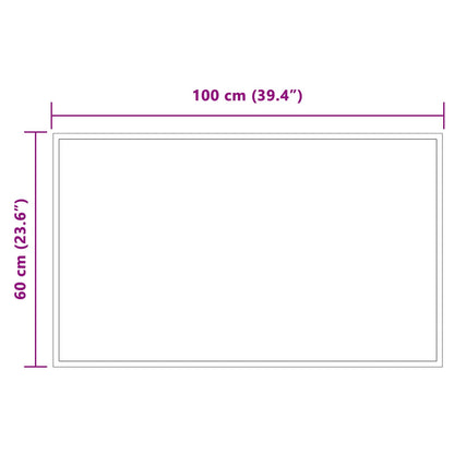 vidaXL LED Bathroom Mirror Transparent 100 x 60 cm Tempered Glass
