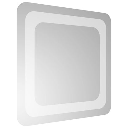 vidaXL LED Bathroom Mirror Transparent 30 x 30 cm Tempered Glass