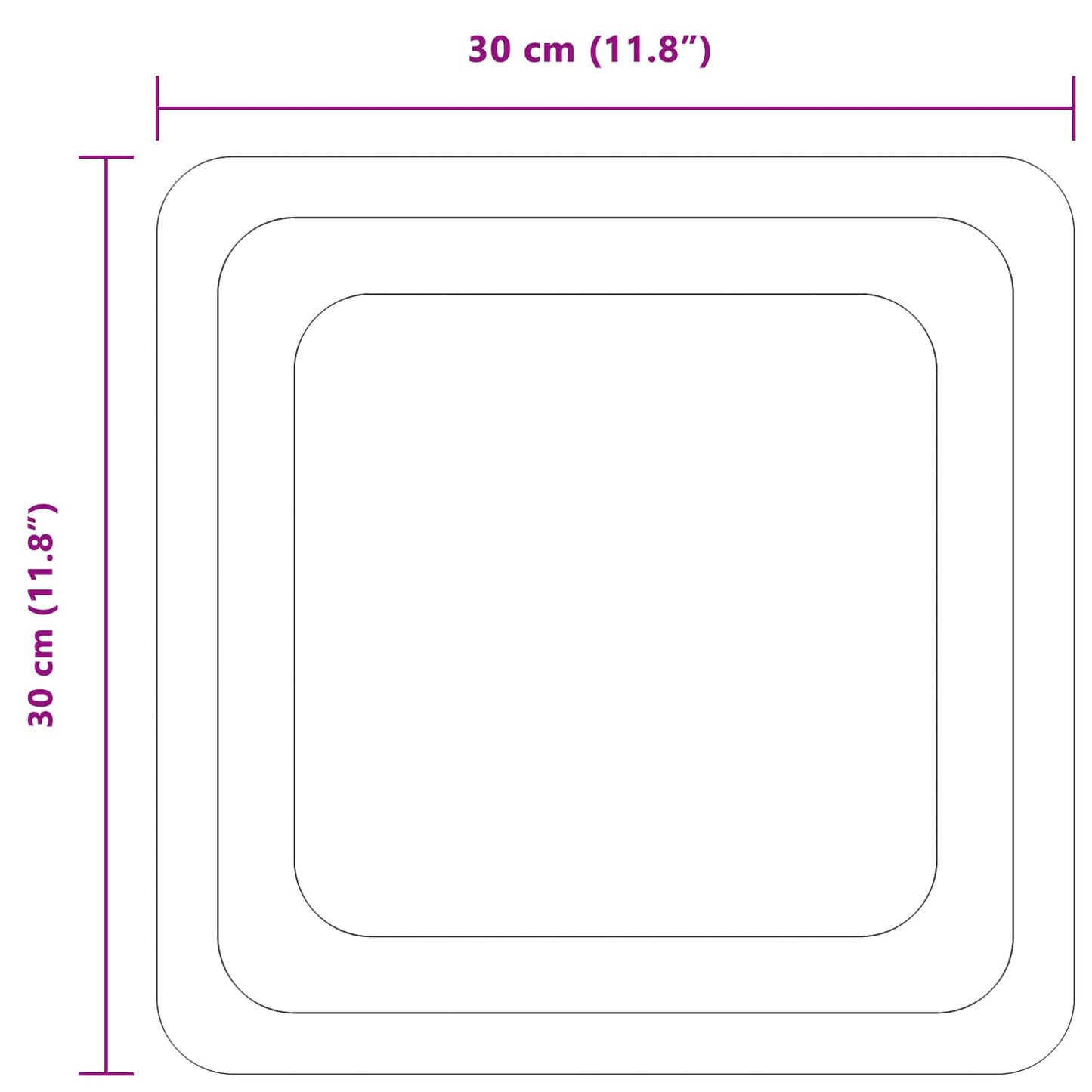 vidaXL LED Bathroom Mirror Transparent 30 x 30 cm Tempered Glass