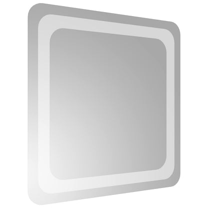 vidaXL LED Bathroom Mirror Transparent 40 x 40 cm Tempered Glass
