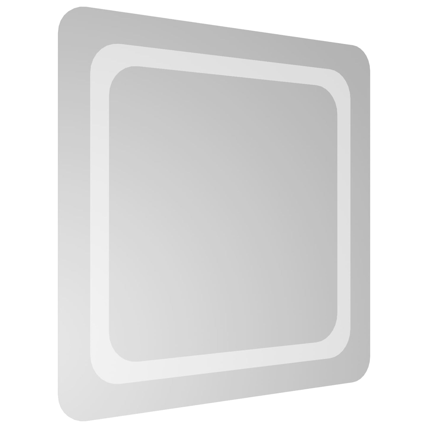 vidaXL LED Bathroom Mirror Transparent 50 x 50 cm Tempered Glass