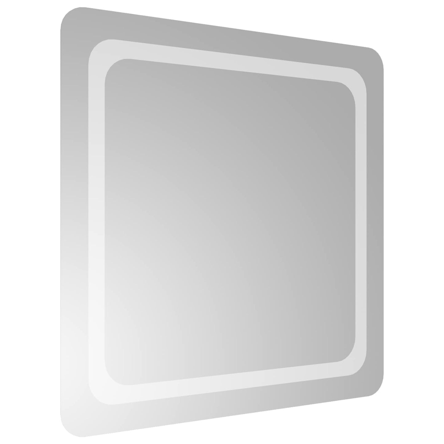 vidaXL LED Bathroom Mirror Transparent 60 x 60 cm Tempered Glass