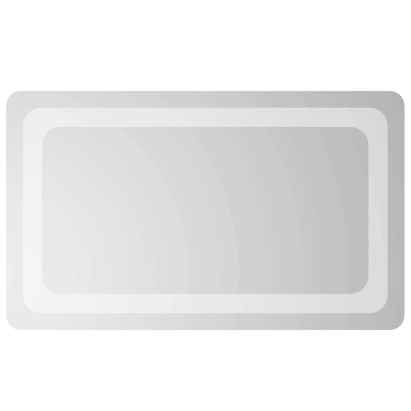 vidaXL LED Bathroom Mirror Transparent 50 x 30 cm Tempered Glass