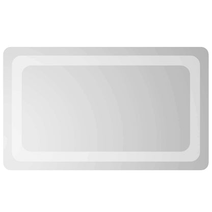 vidaXL LED Bathroom Mirror Transparent 50 x 30 cm Tempered Glass