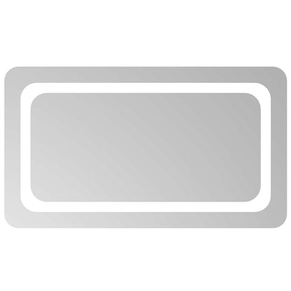 vidaXL LED Bathroom Mirror Transparent 70 x 40 cm Tempered Glass