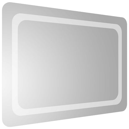 vidaXL LED Bathroom Mirror Transparent 70 x 50 cm Tempered Glass