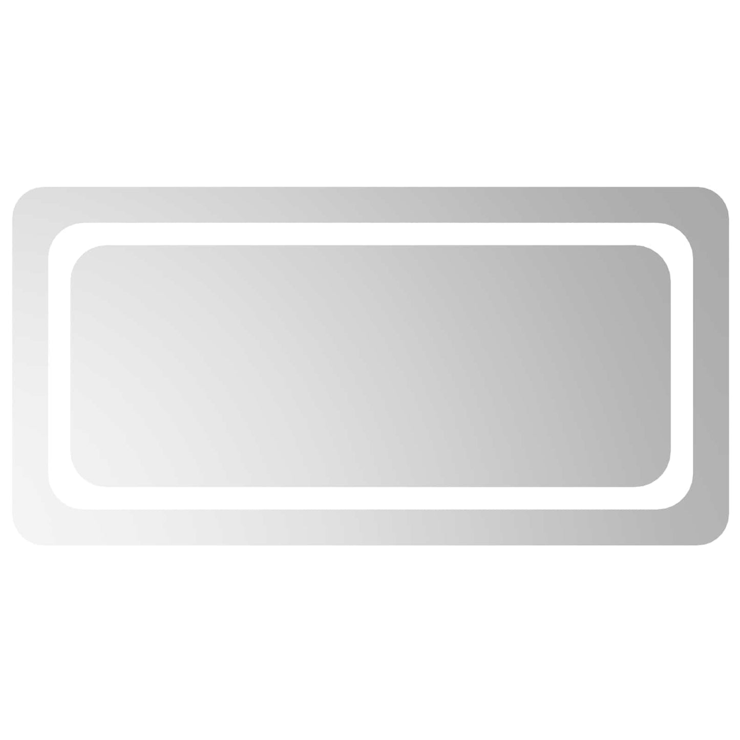vidaXL LED Bathroom Mirror Transparent 80 x 40 cm Tempered Glass