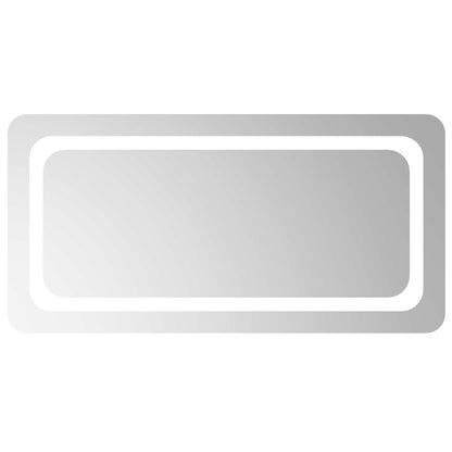 vidaXL LED Bathroom Mirror Transparent 80 x 40 cm Tempered Glass