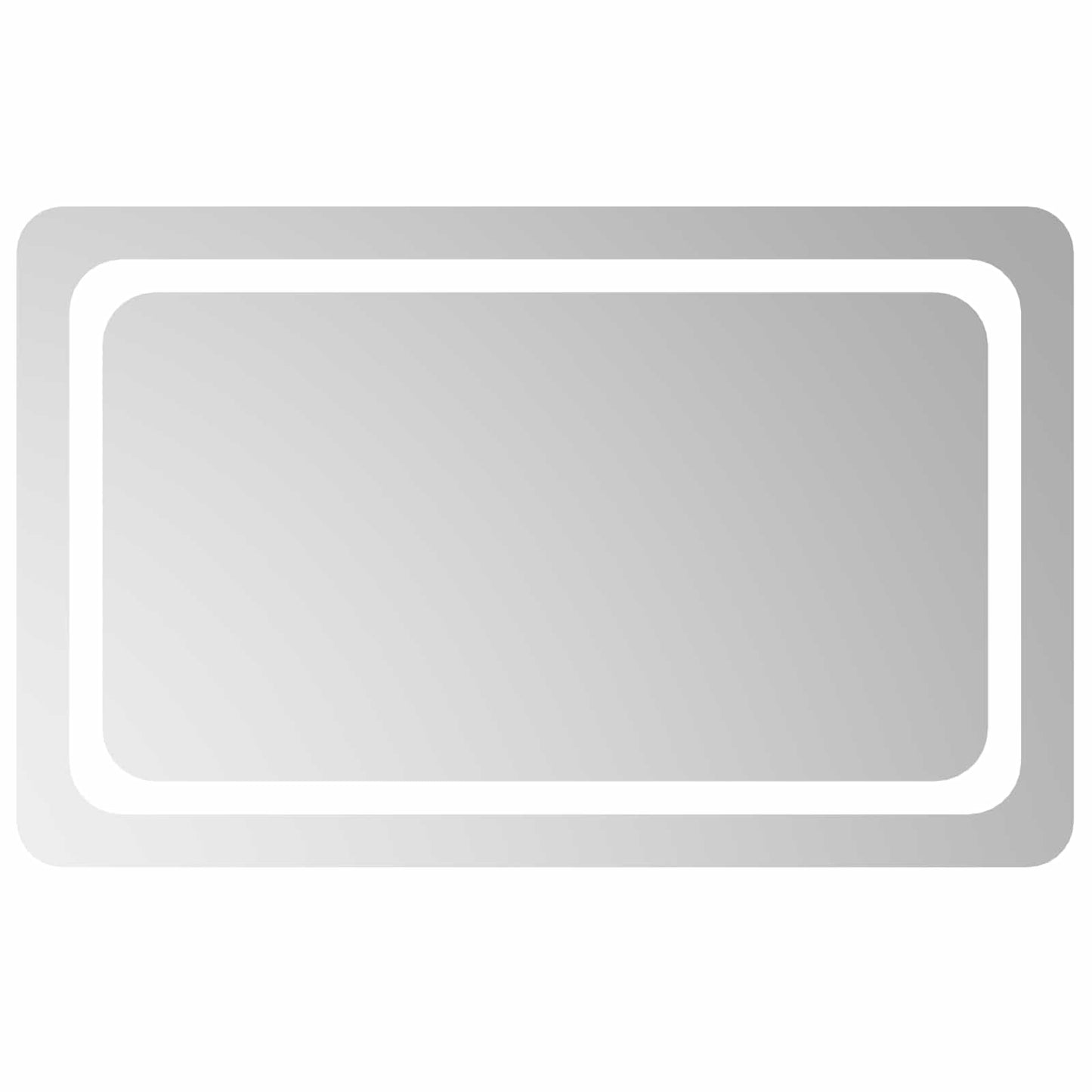vidaXL LED Bathroom Mirror Transparent 80 x 50 cm Tempered Glass
