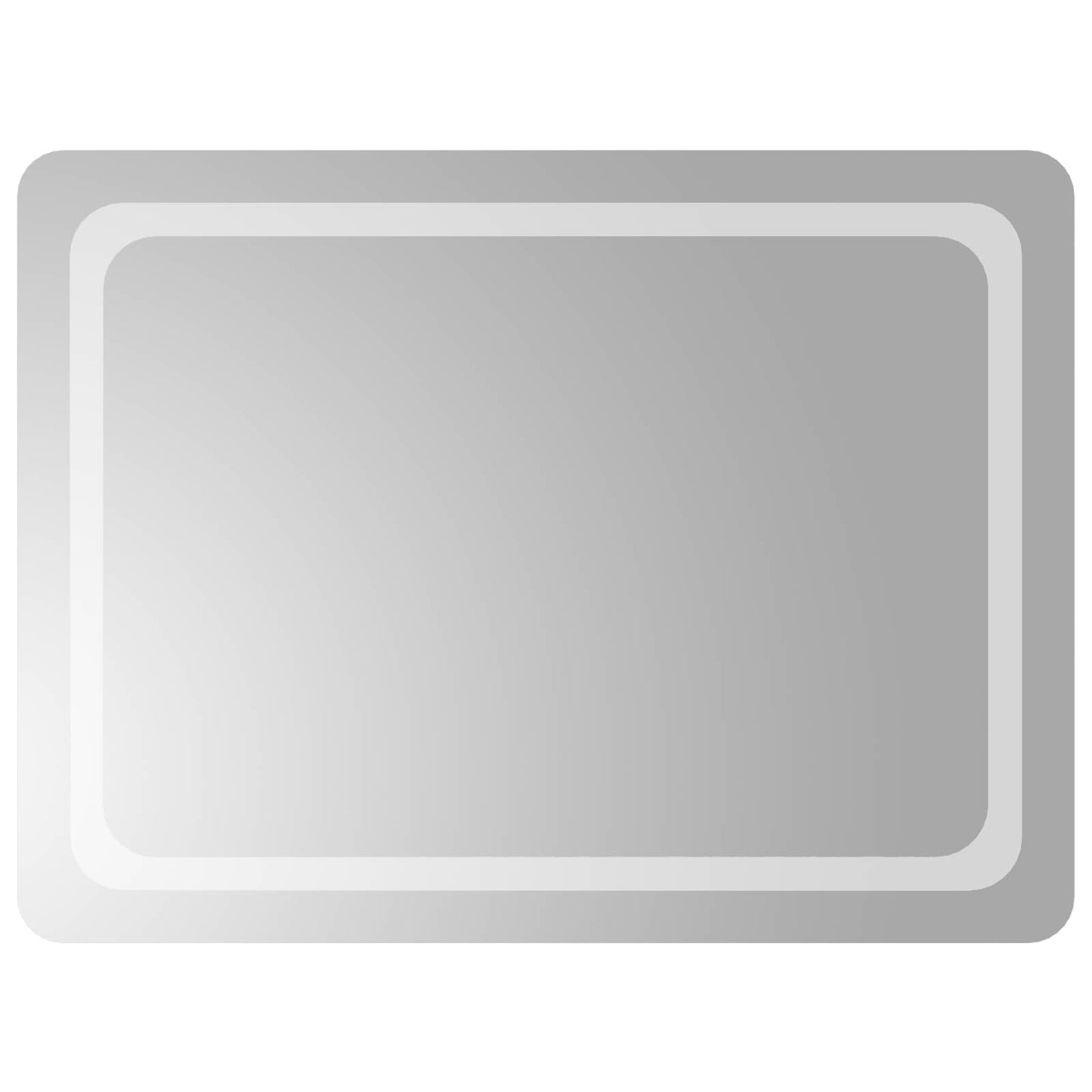 vidaXL LED Bathroom Mirror Transparent 80 x 60 cm Tempered Glass