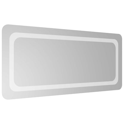 vidaXL LED Bathroom Mirror Transparent 90 x 40 cm Tempered Glass