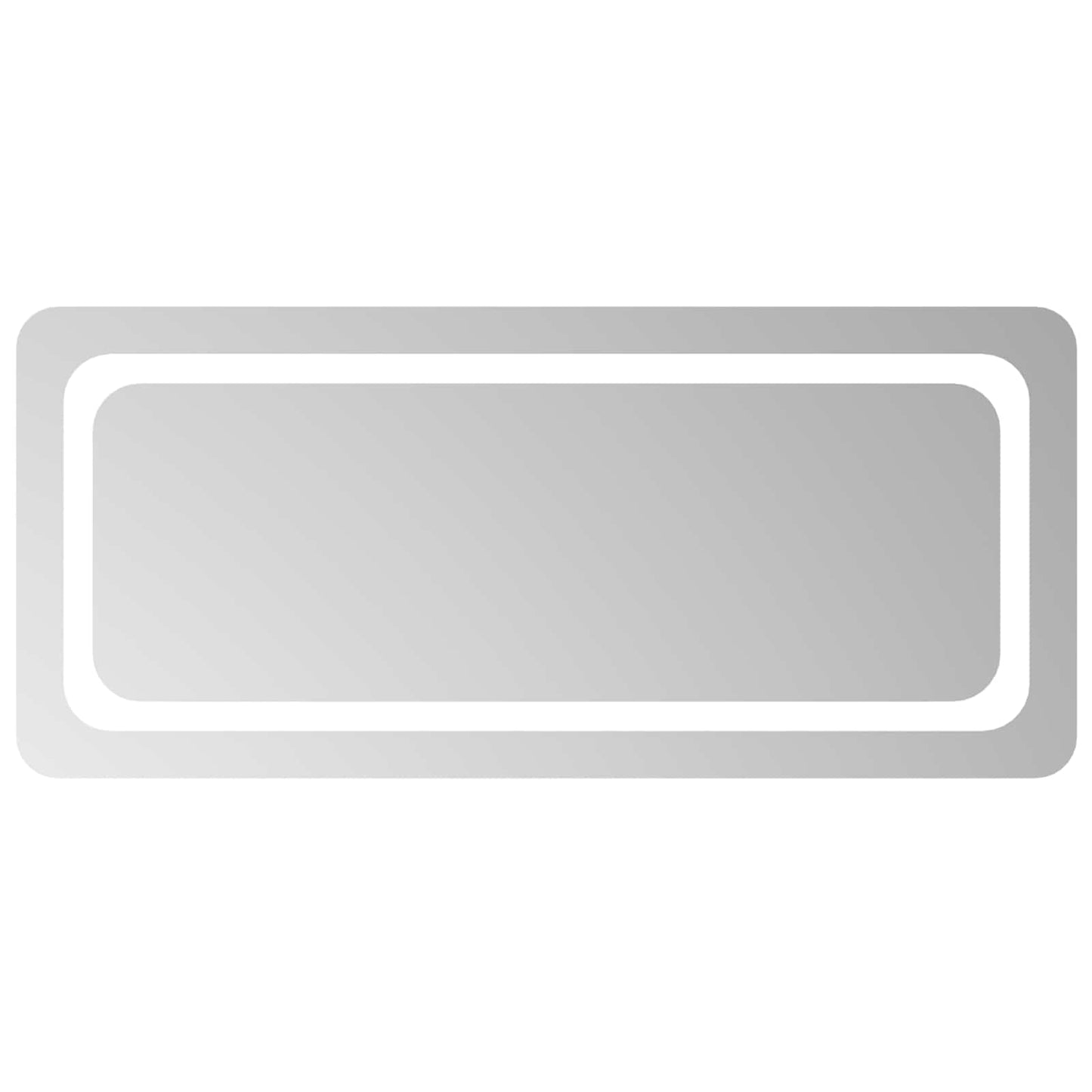 vidaXL LED Bathroom Mirror Transparent 90 x 40 cm Tempered Glass
