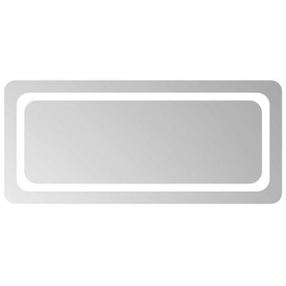 vidaXL LED Bathroom Mirror Transparent 90 x 40 cm Tempered Glass