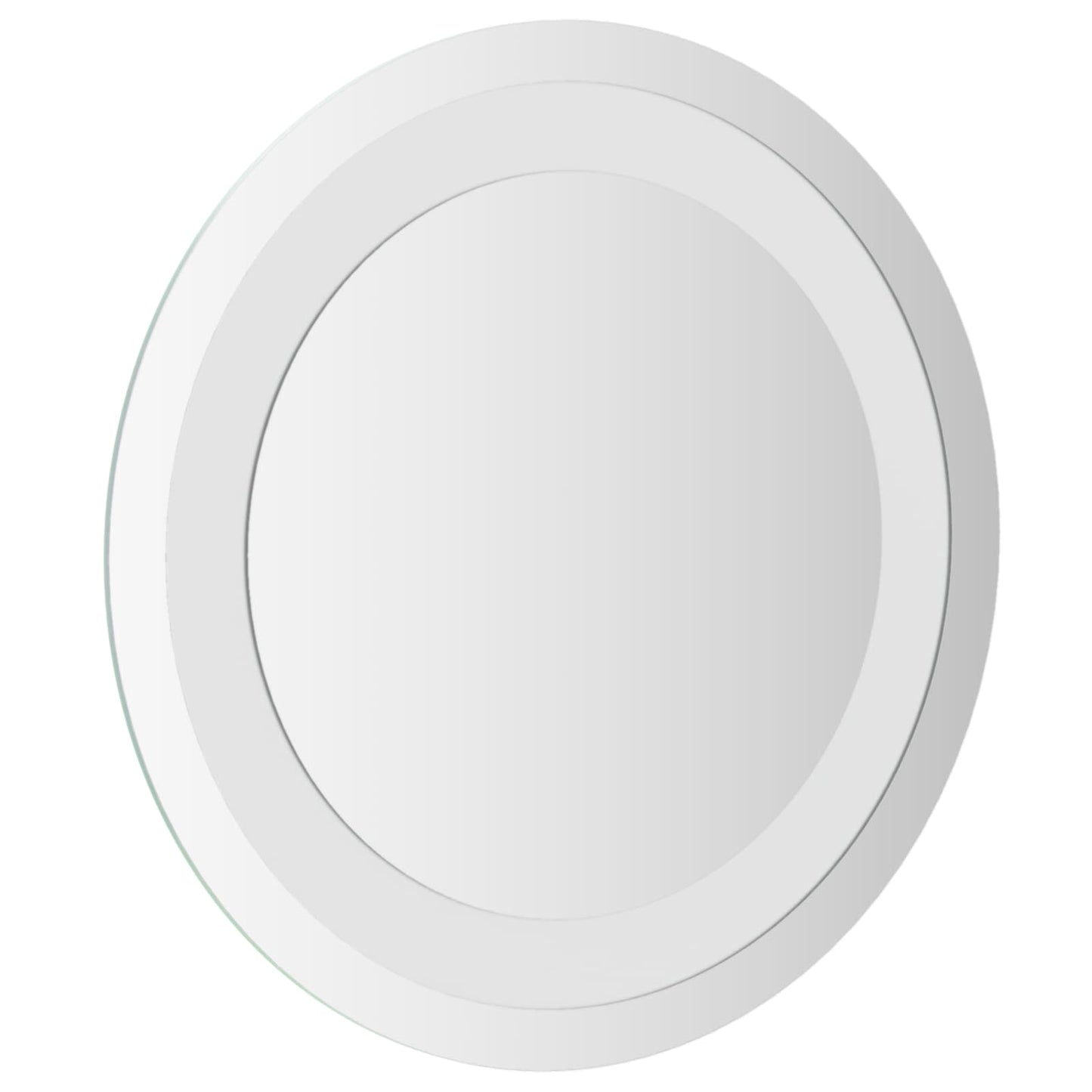 vidaXL LED Bathroom Mirror Transparent Ø 30 cm Tempered Glass