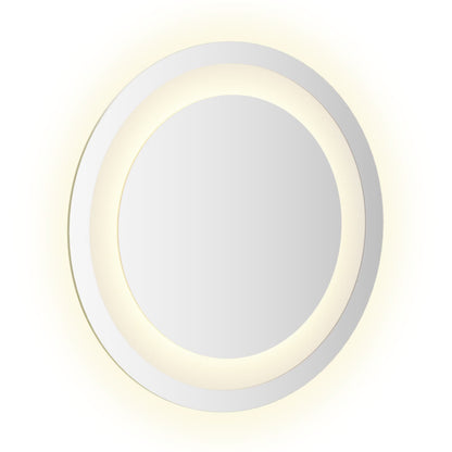 vidaXL LED Bathroom Mirror Transparent Ø 30 cm Tempered Glass