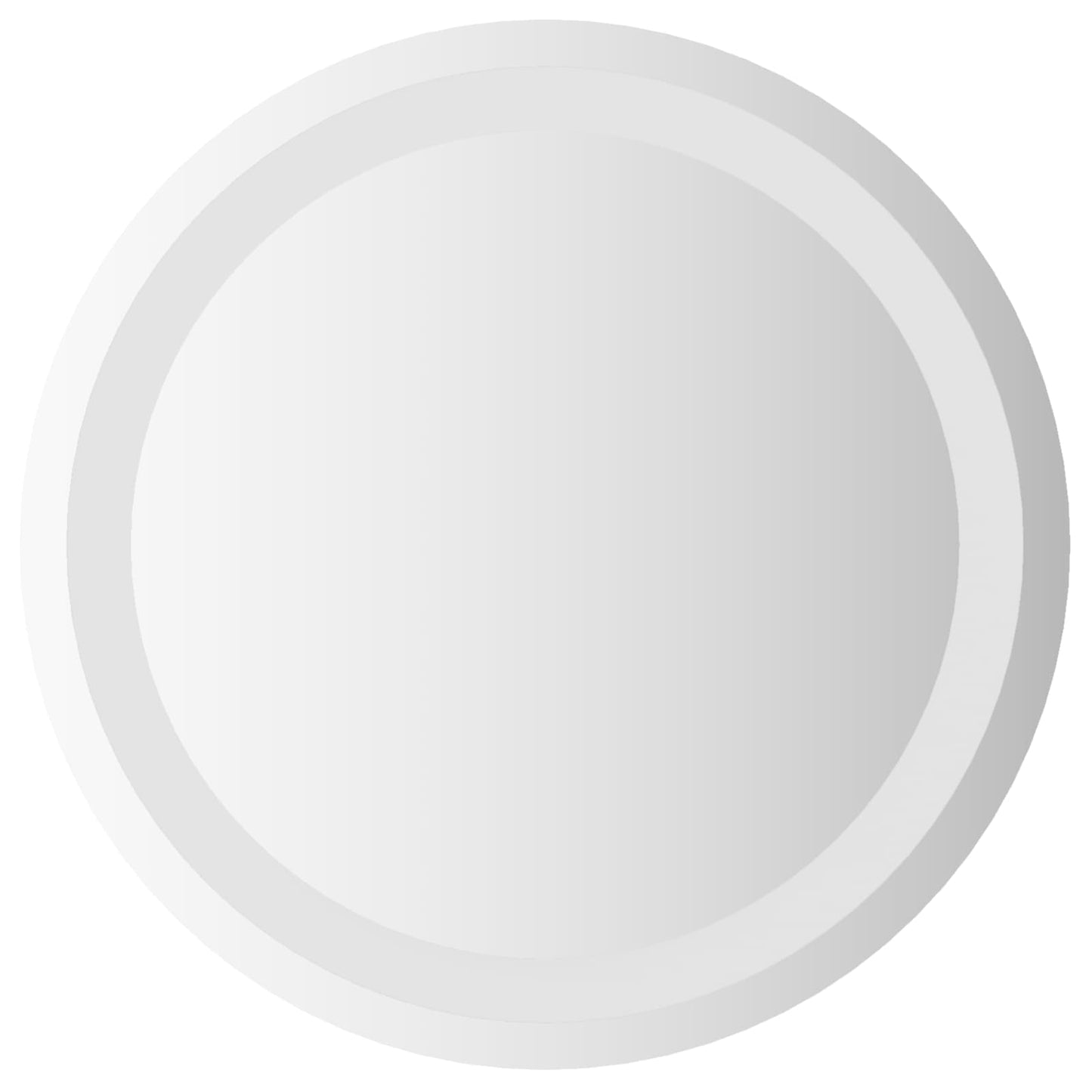 vidaXL LED Bathroom Mirror Transparent Ø 40 cm Tempered Glass