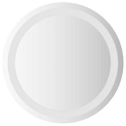vidaXL LED Bathroom Mirror Transparent Ø 40 cm Tempered Glass