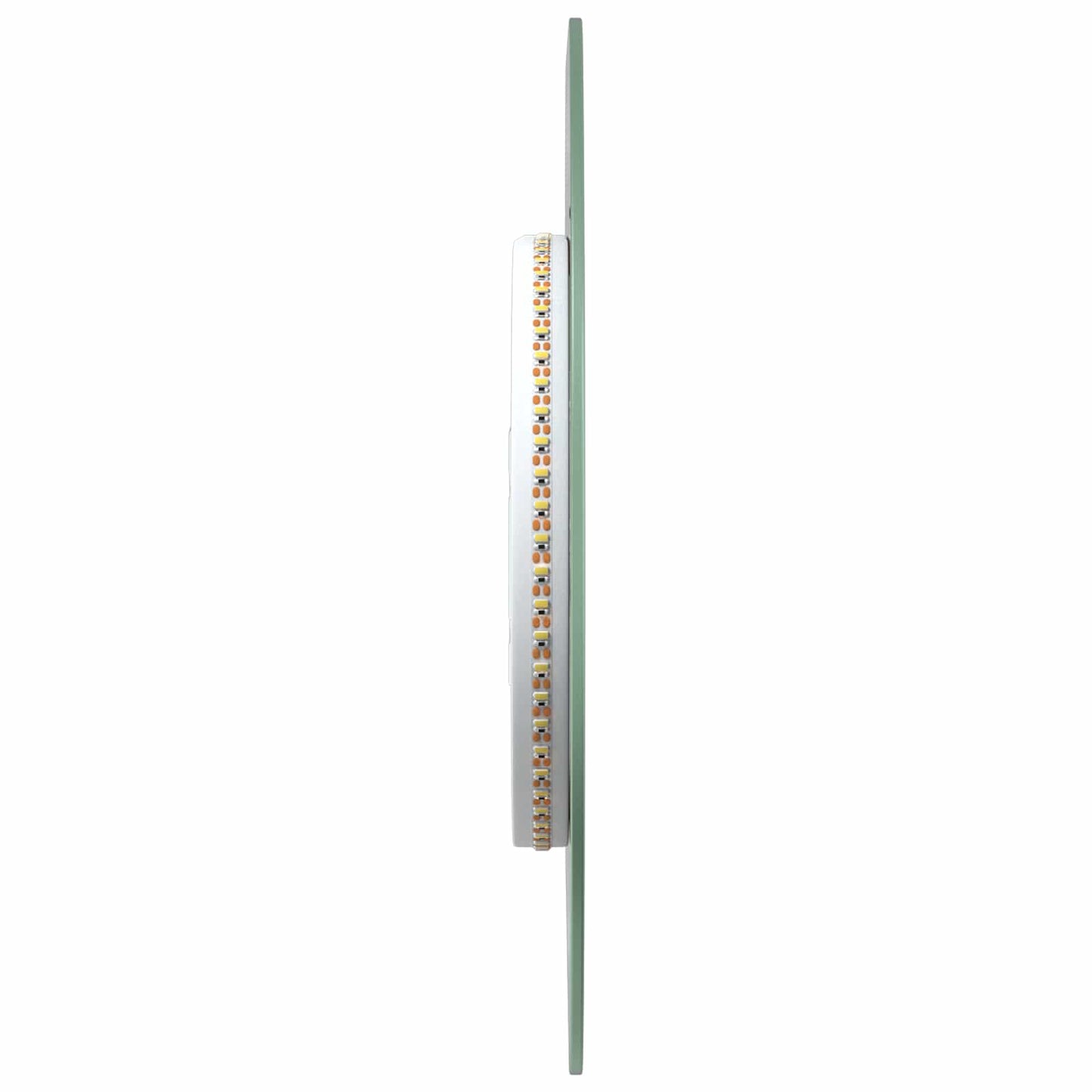 vidaXL LED Bathroom Mirror Transparent Ø 40 cm Tempered Glass