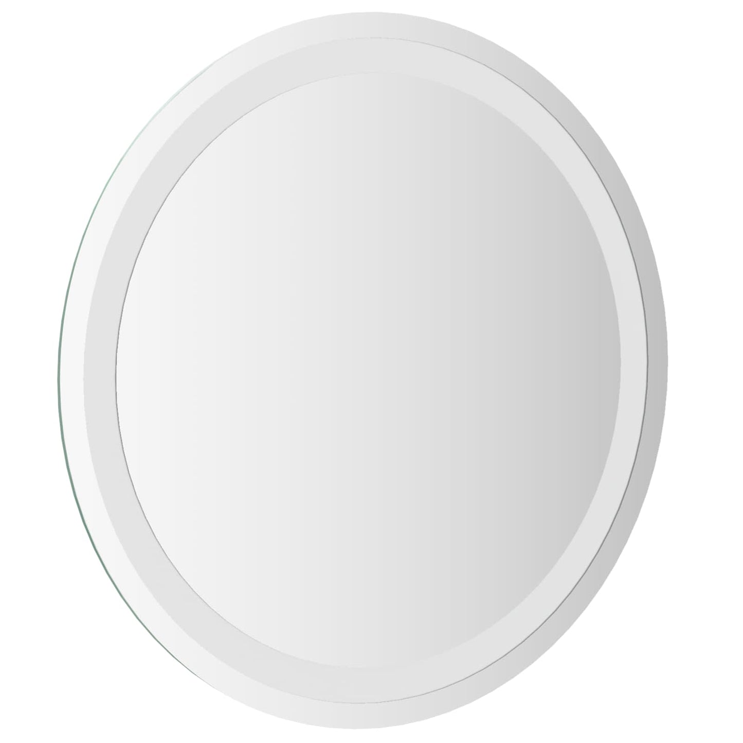 vidaXL LED Bathroom Mirror Transparent Ø 50 cm Tempered Glass