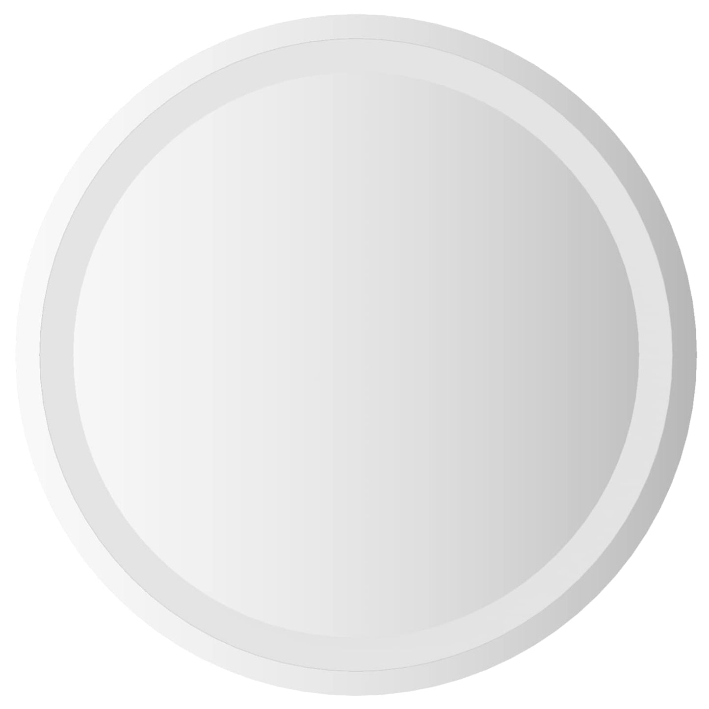 vidaXL LED Bathroom Mirror Transparent Ø 50 cm Tempered Glass