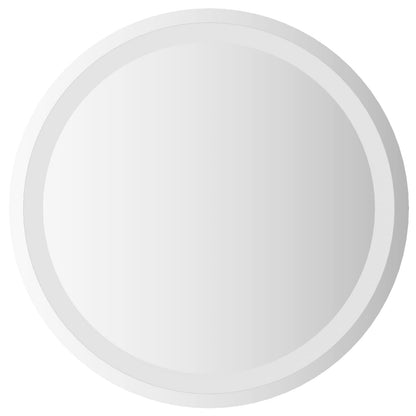 vidaXL LED Bathroom Mirror Transparent Ø 50 cm Tempered Glass