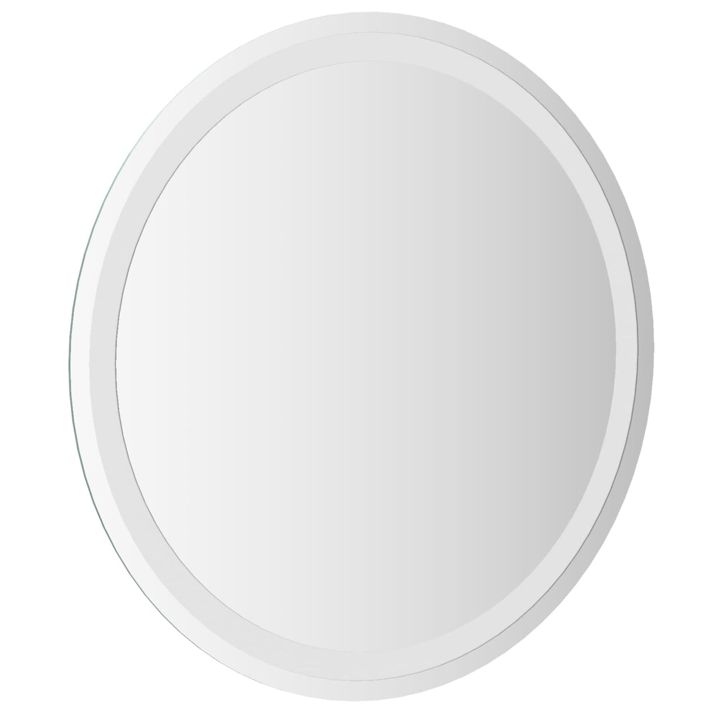 vidaXL LED Bathroom Mirror Transparent Ø 60 cm Tempered Glass