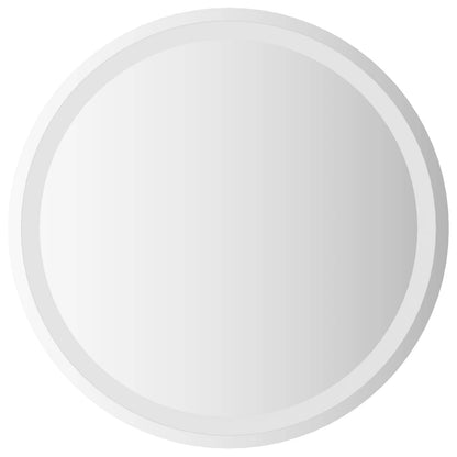 vidaXL LED Bathroom Mirror Transparent Ø 60 cm Tempered Glass
