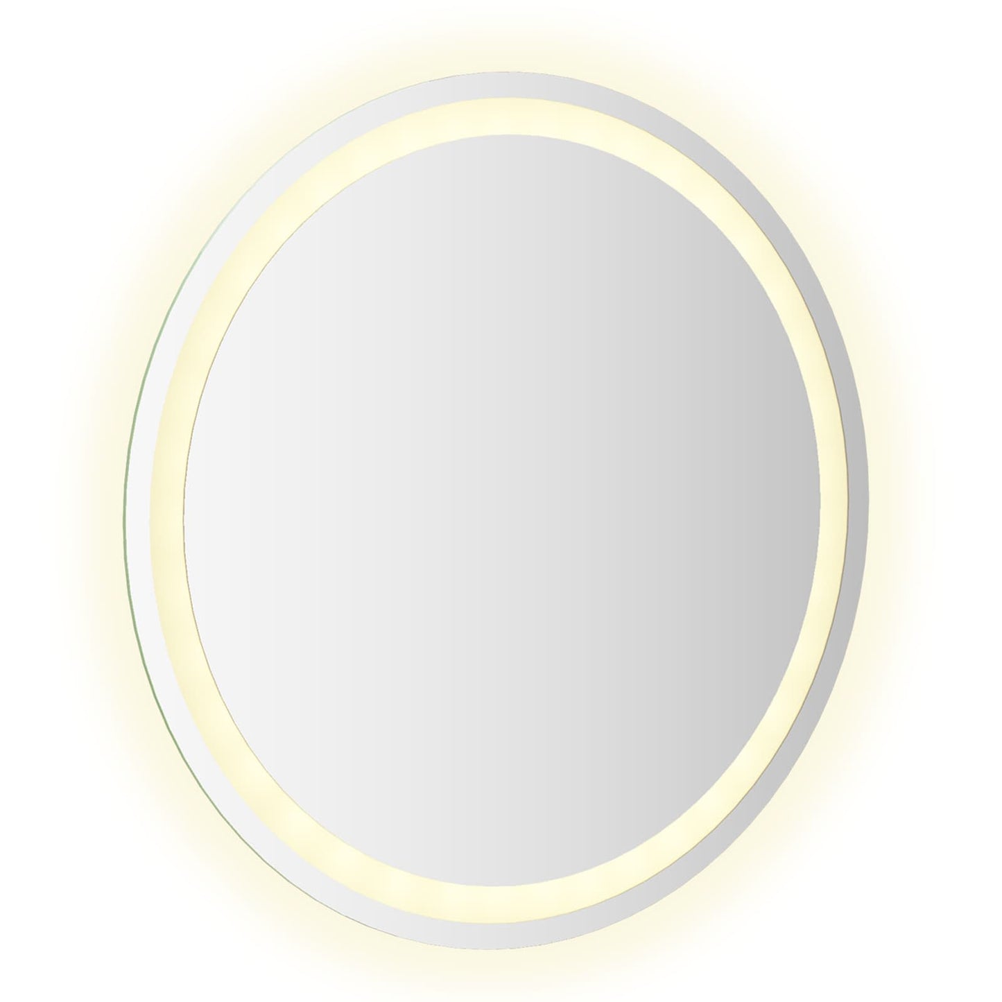 vidaXL LED Bathroom Mirror Transparent Ø 60 cm Tempered Glass