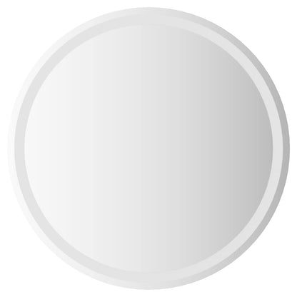 vidaXL LED Bathroom Mirror Transparent Ø 70 cm Tempered Glass