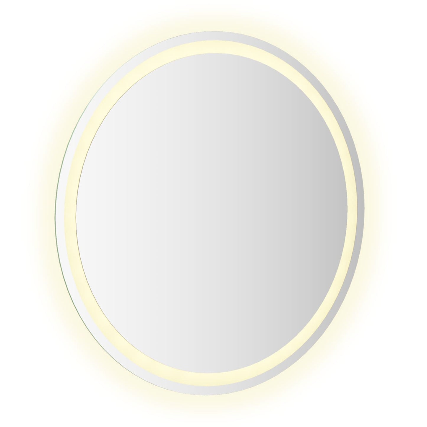 vidaXL LED Bathroom Mirror Transparent Ø 70 cm Tempered Glass