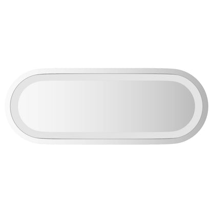vidaXL LED Bathroom Mirror Transparent 40 x 15 cm Tempered Glass