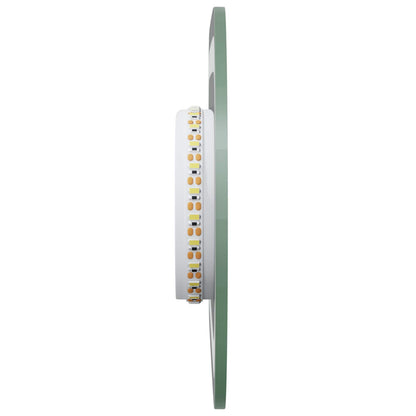 vidaXL LED Bathroom Mirror Transparent 40 x 15 cm Tempered Glass