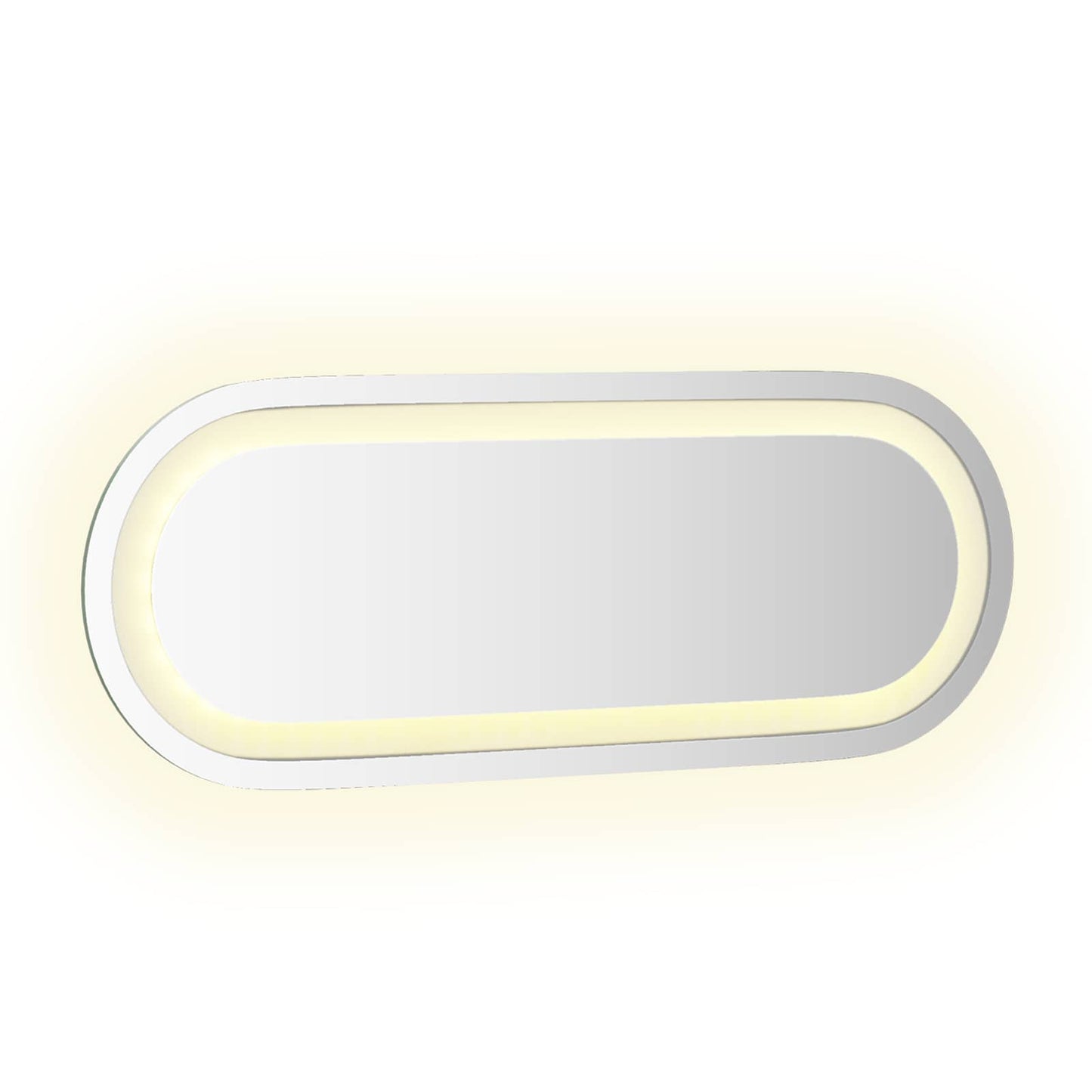 vidaXL LED Bathroom Mirror Transparent 40 x 15 cm Tempered Glass