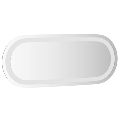 vidaXL LED Bathroom Mirror Transparent 50 x 20 cm Tempered Glass